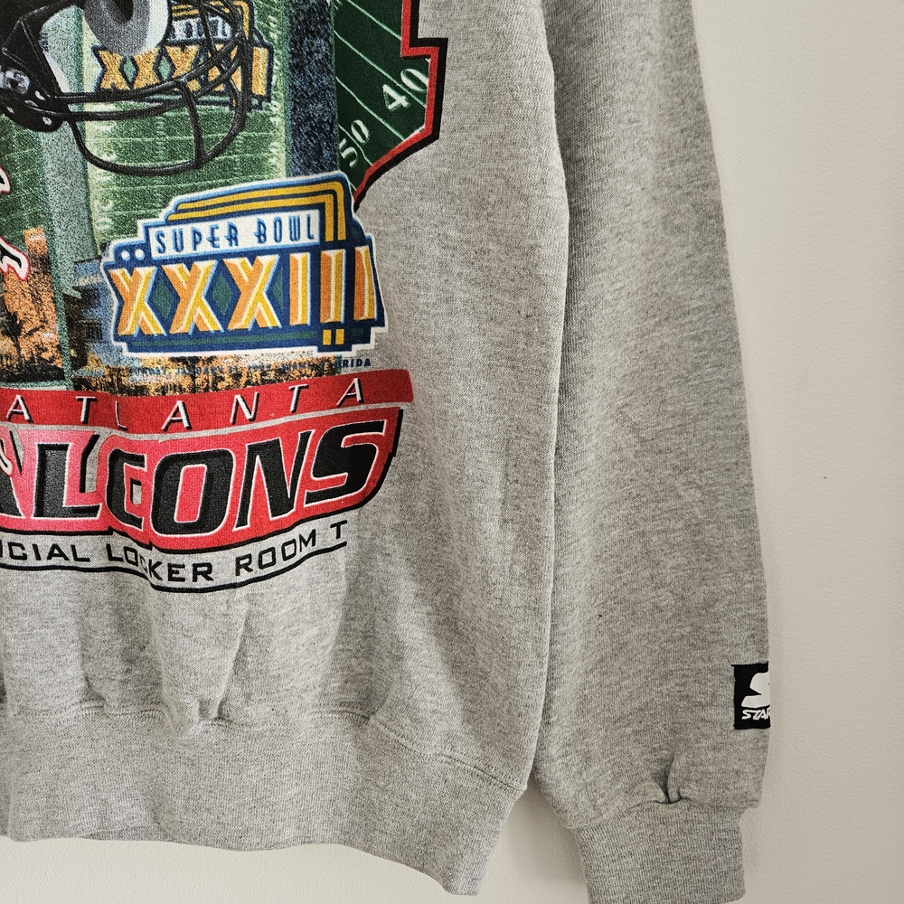 NWT Vintage Starter Atlanta Falcons 1998 NFC Champions Crewneck Made in USA - Picture 4 of 11